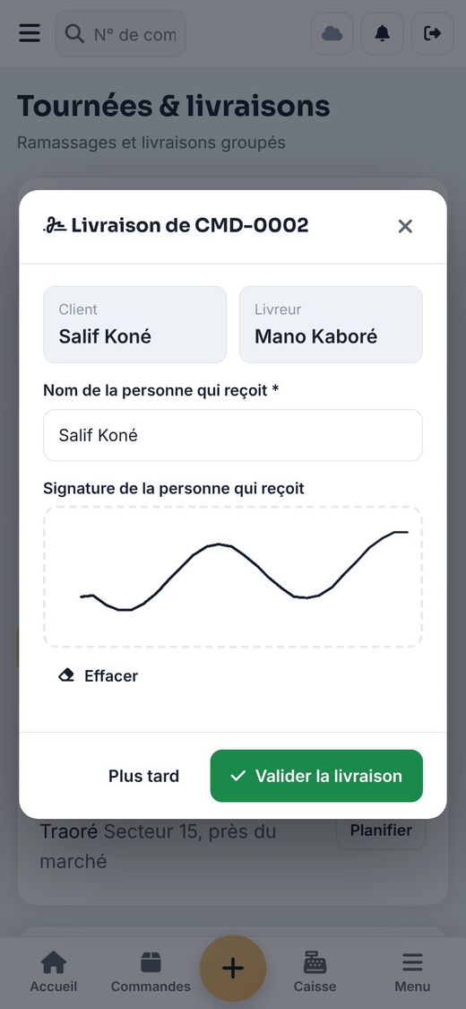 Livraison signée